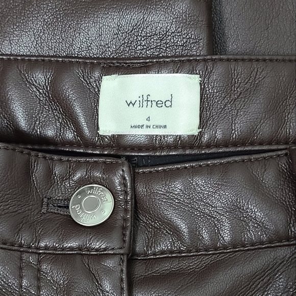 Aritzia Wilfred The Melina Vegan Cropped Pant in Rich Mocha Brown Women's Size 4 - Picture 15 of 16